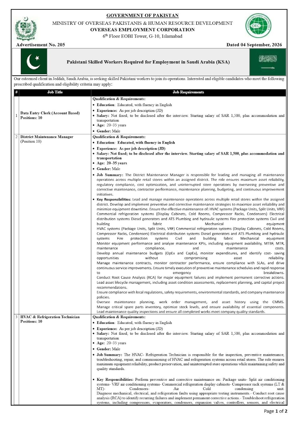 HVAC & Refrigeration Technician